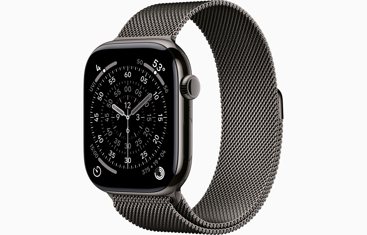 Apple Watch Series 11 GPS + Cellular 46mm Slate Titanium Case with Slate Milanese Loop