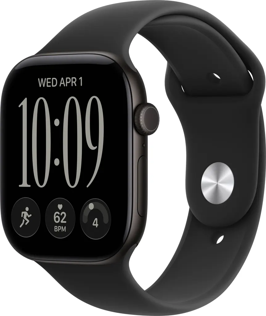 Apple Watch S12 Cellular 42mm Black Aluminium Case with Black Sport Band - S/M