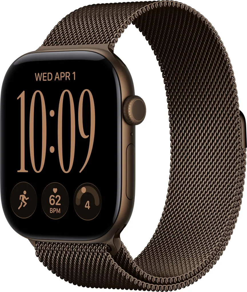 Apple Watch S12 Cellular 46mm Dark Bronze Aluminium Case with Dark Bronze Milanese Loop - S/M