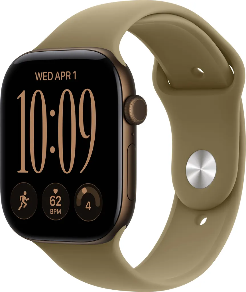 Apple Watch S12 Cellular 42mm Dark Bronze Aluminium Case with Olive Sport Band - M/L