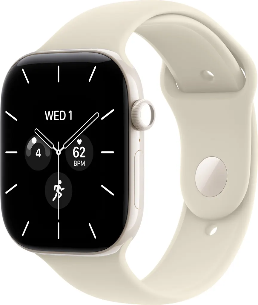 Apple Watch S12 Cellular 42mm Pearl White Ceramic Case with Sand Sport Band - S/M