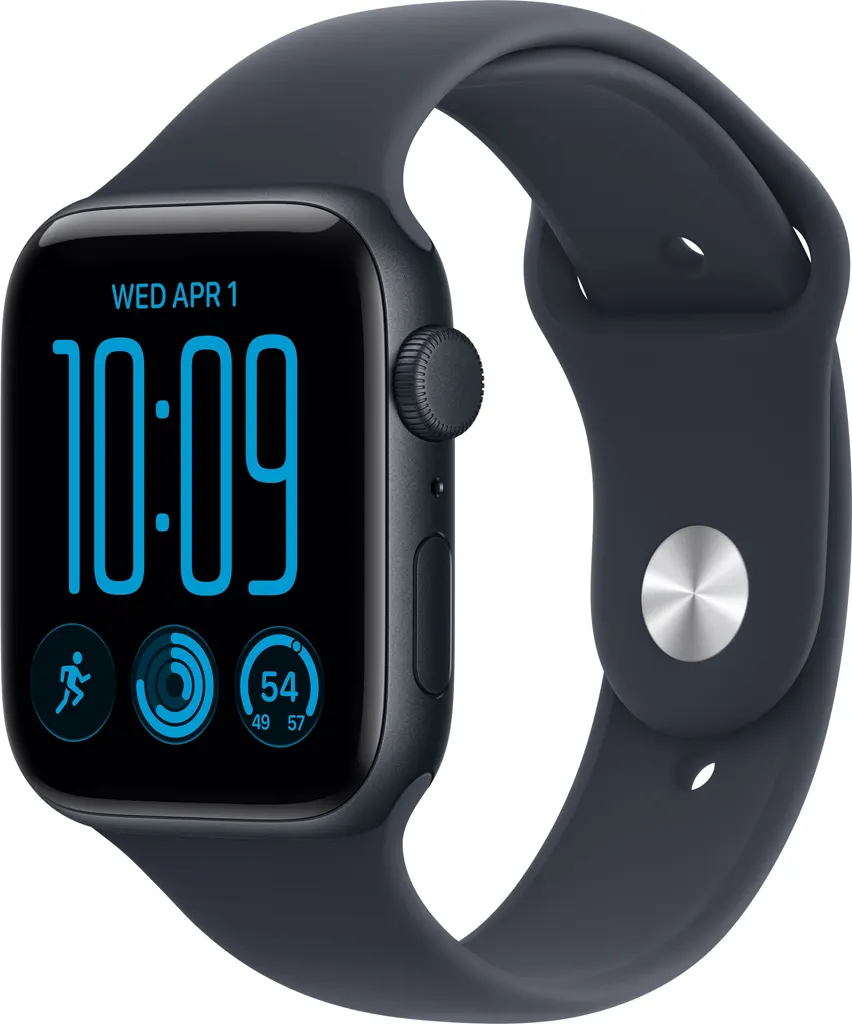 Apple Watch SE3 v2 GPS 44mm Midnight Aluminium Case with Navy Blue Sport Band - M/L