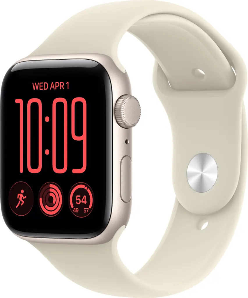 Apple Watch SE3 v2 Cellular 40mm Starlight Aluminium Case with Sand Sport Band - S/M