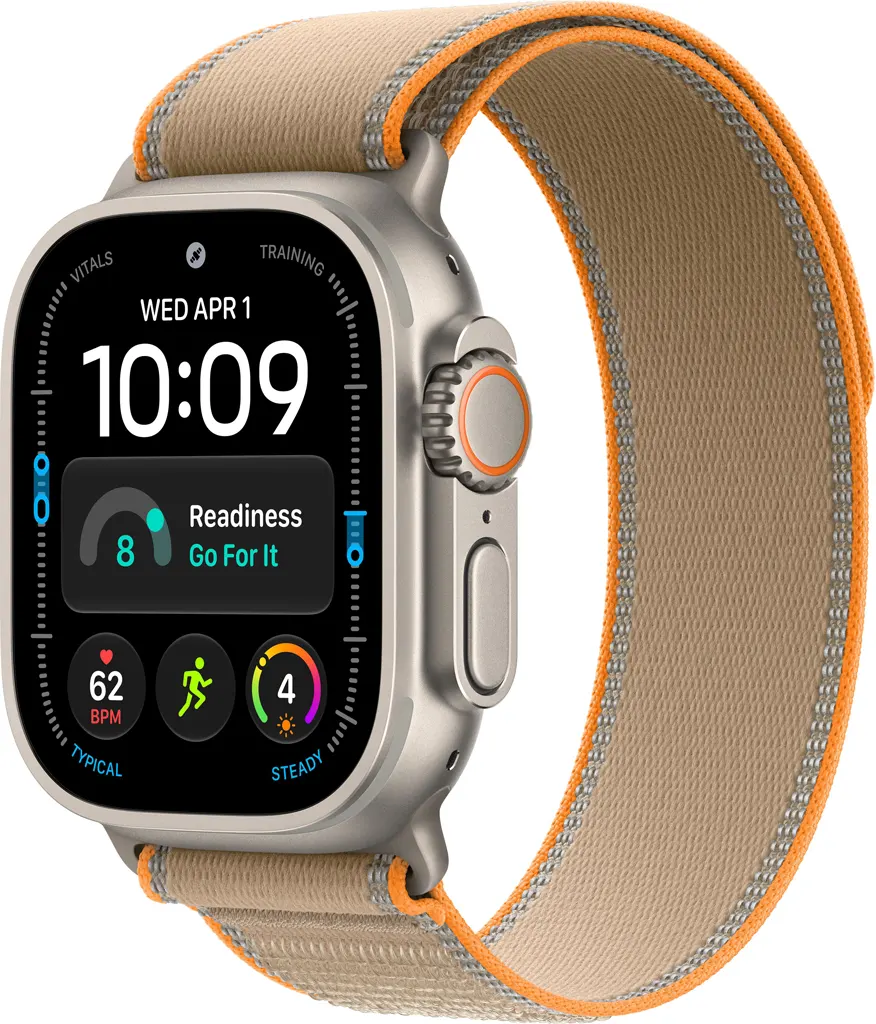 Apple Watch Ultra 4 Cellular 49mm Natural Titanium Case with Sand Trail Loop - S/M